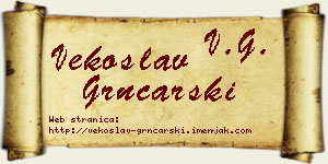 Vekoslav Grnčarski vizit kartica